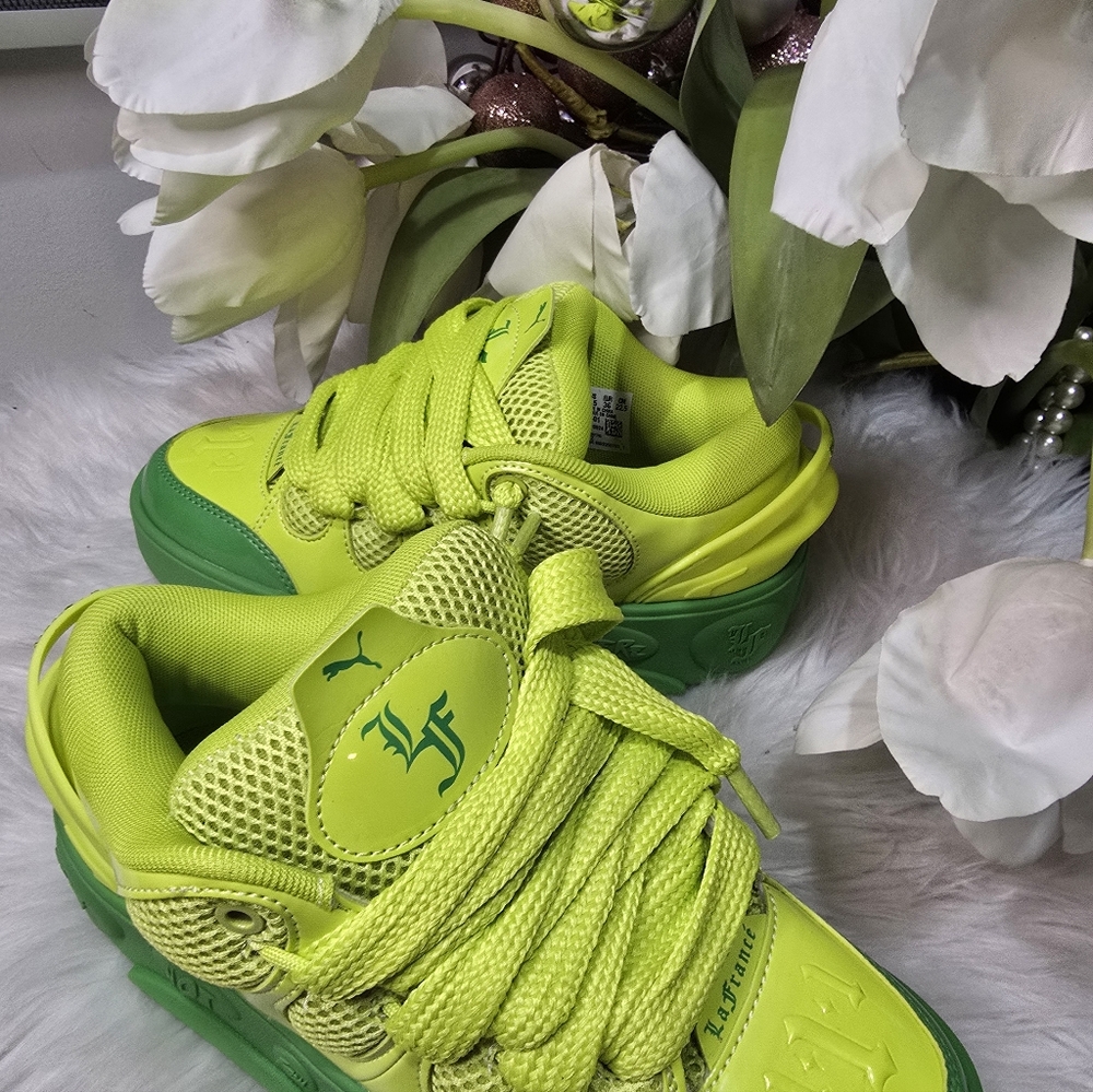 PUMA x Lamelo Ball LaFrance Assist Lifestyle Shoes womens Green Lime Grinch New - Picture 7 of 12